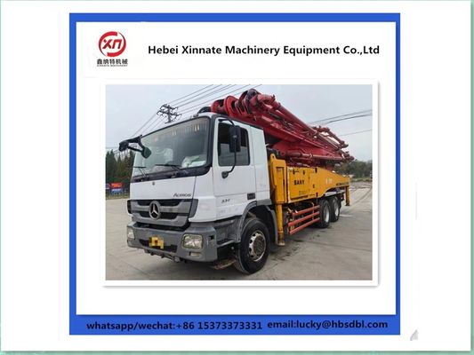 Second Hand Putzmeister Used Concrete Pump Truck 4 Booms
