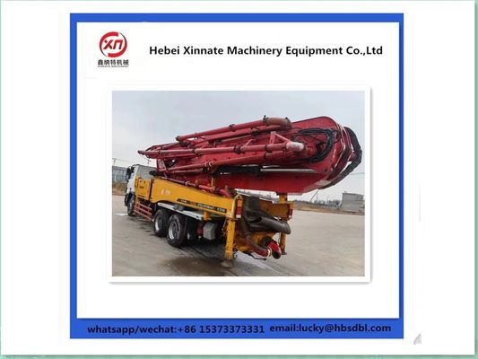 Second Hand Putzmeister Used Concrete Pump Truck 4 Booms
