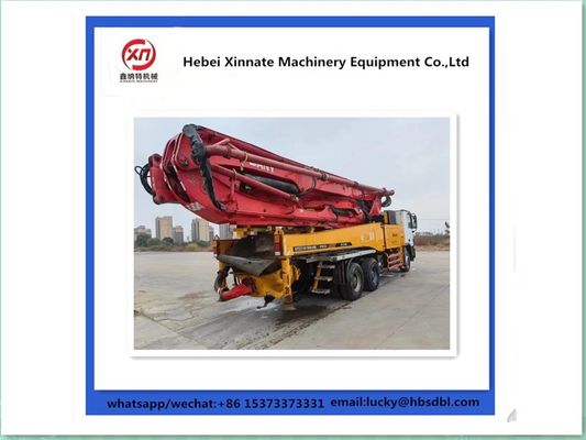 Second Hand Putzmeister Used Concrete Pump Truck 4 Booms